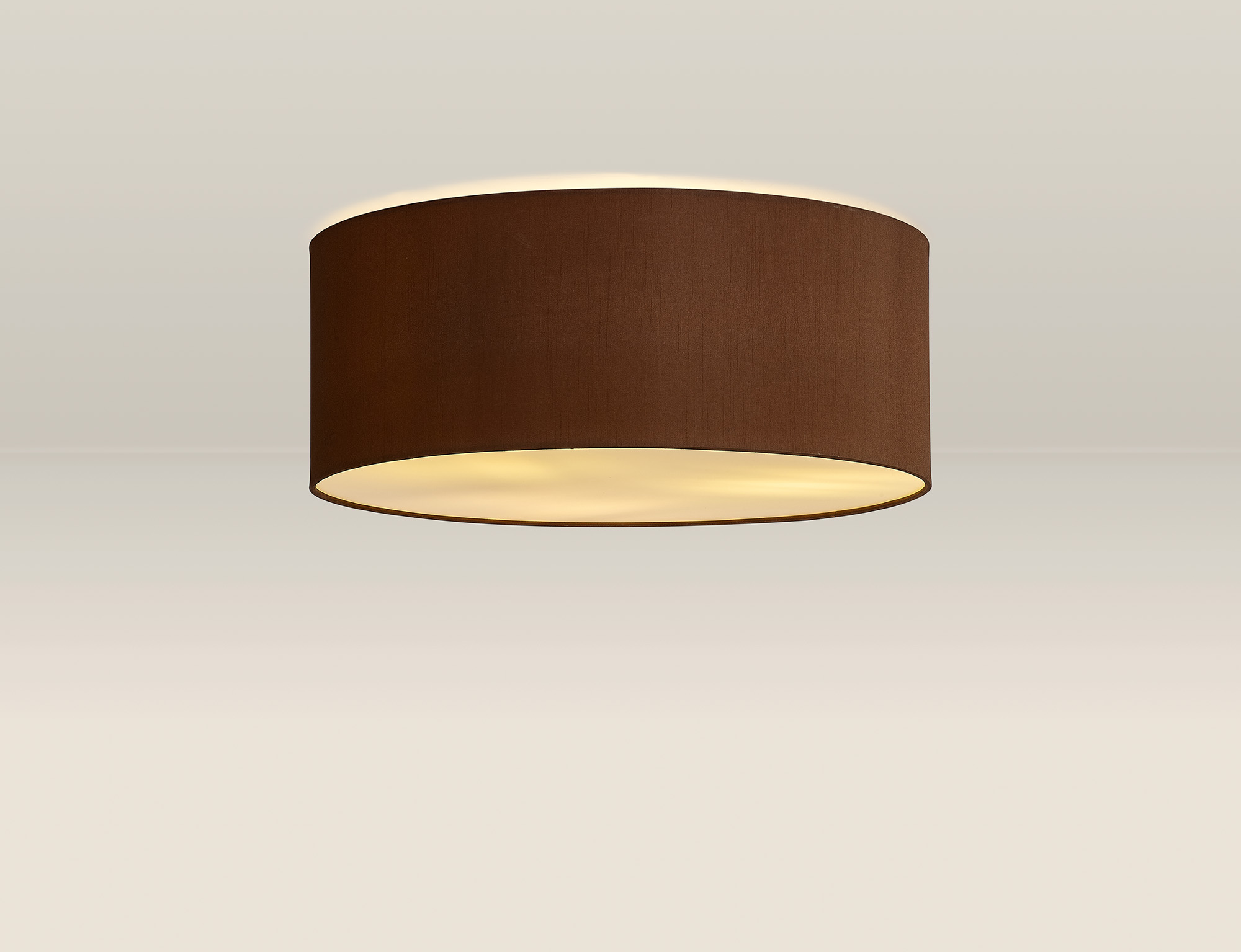 Baymont 50cm Flush 3 Light Raw Cocoa/Grecian Bronze; Frosted Diffuser DK0623  Deco Baymont WH RC